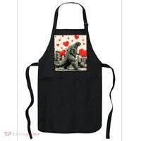 Valentine's Day Japanese Monster Hearts Kaiju Apron thumb 0