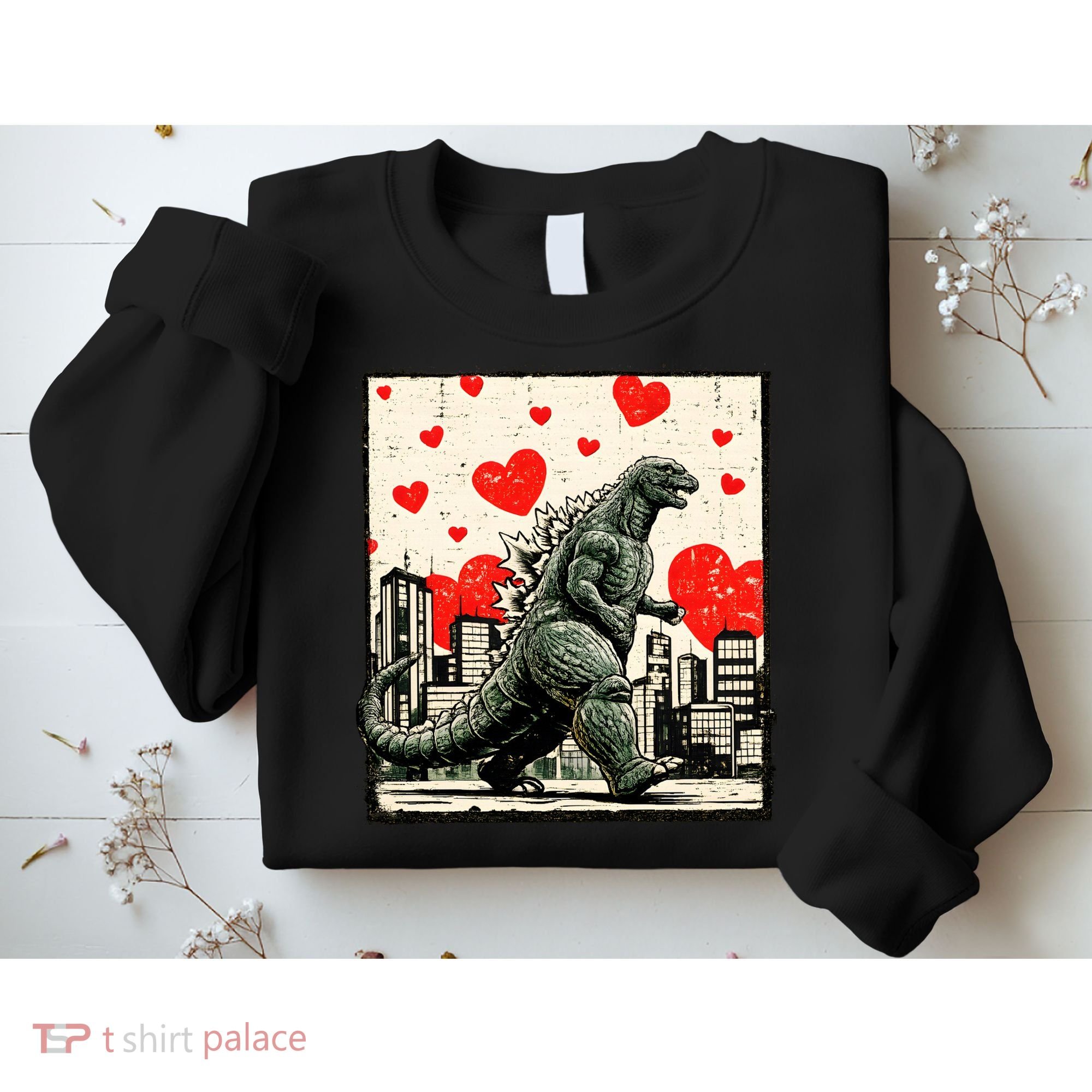 Valentine's Day Japanese Monster Hearts Kaiju Sweatshirt