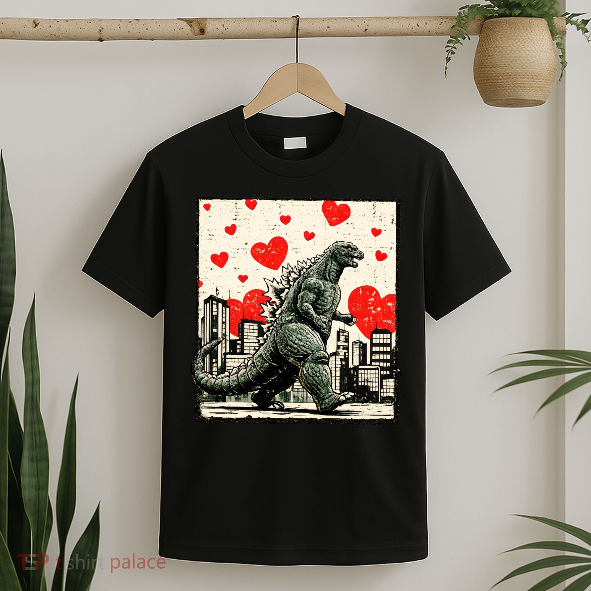 Valentine's Day Japanese Monster Hearts Kaiju T-Shirt