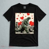 Valentine's Day Japanese Monster Hearts Kaiju T-Shirt thumb 5
