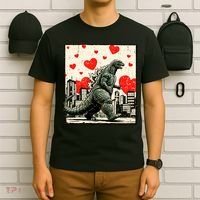Valentine's Day Japanese Monster Hearts Kaiju T-Shirt thumb 6