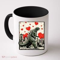 Valentine's Day Japanese Monster Hearts Kaiju Coffee Mug thumb 0