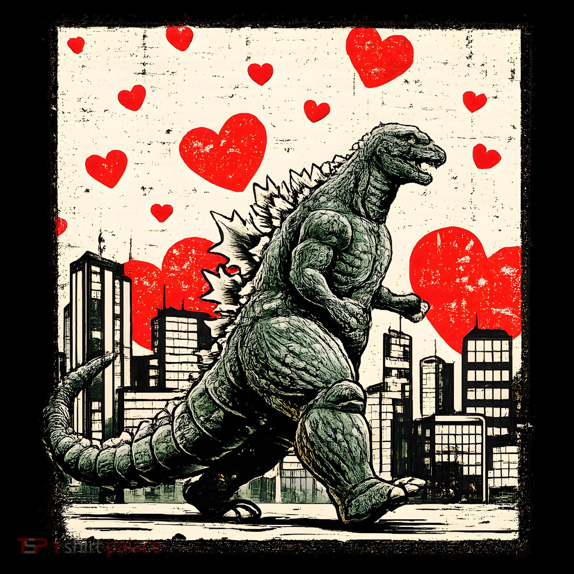 Valentine's Day Japanese Monster Hearts Kaiju Coffee Mug