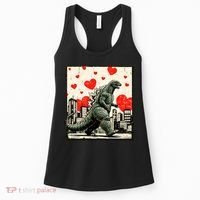Valentine's Day Japanese Monster Hearts Kaiju Women's Tank Top thumb 0