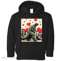 Valentine's Day Japanese Monster Hearts Kaiju Toddler Hoodie thumb 0