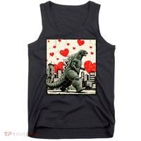 Valentine's Day Japanese Monster Hearts Kaiju Tank Top thumb 0