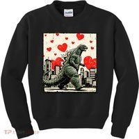 Valentine's Day Japanese Monster Hearts Kaiju Kids Sweatshirt thumb 0