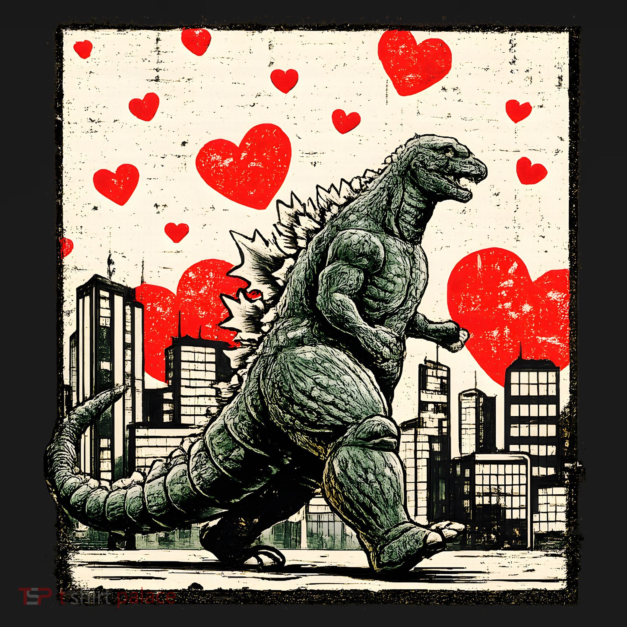 Valentine's Day Japanese Monster Hearts Kaiju Kids Sweatshirt