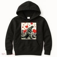 Valentine's Day Japanese Monster Hearts Kaiju Kids Hoodie thumb 0