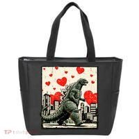 Valentine's Day Japanese Monster Hearts Kaiju Tote Bag thumb 0