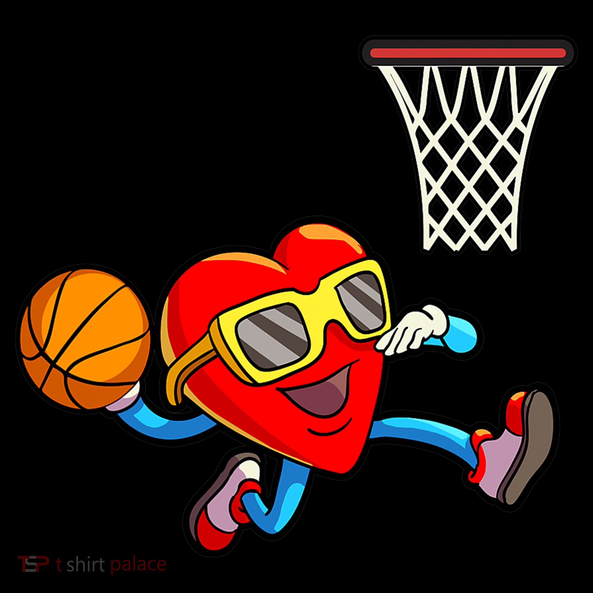 Valentines Day Kids Boys Men Heart Dunking Basketbal Coffee Mug