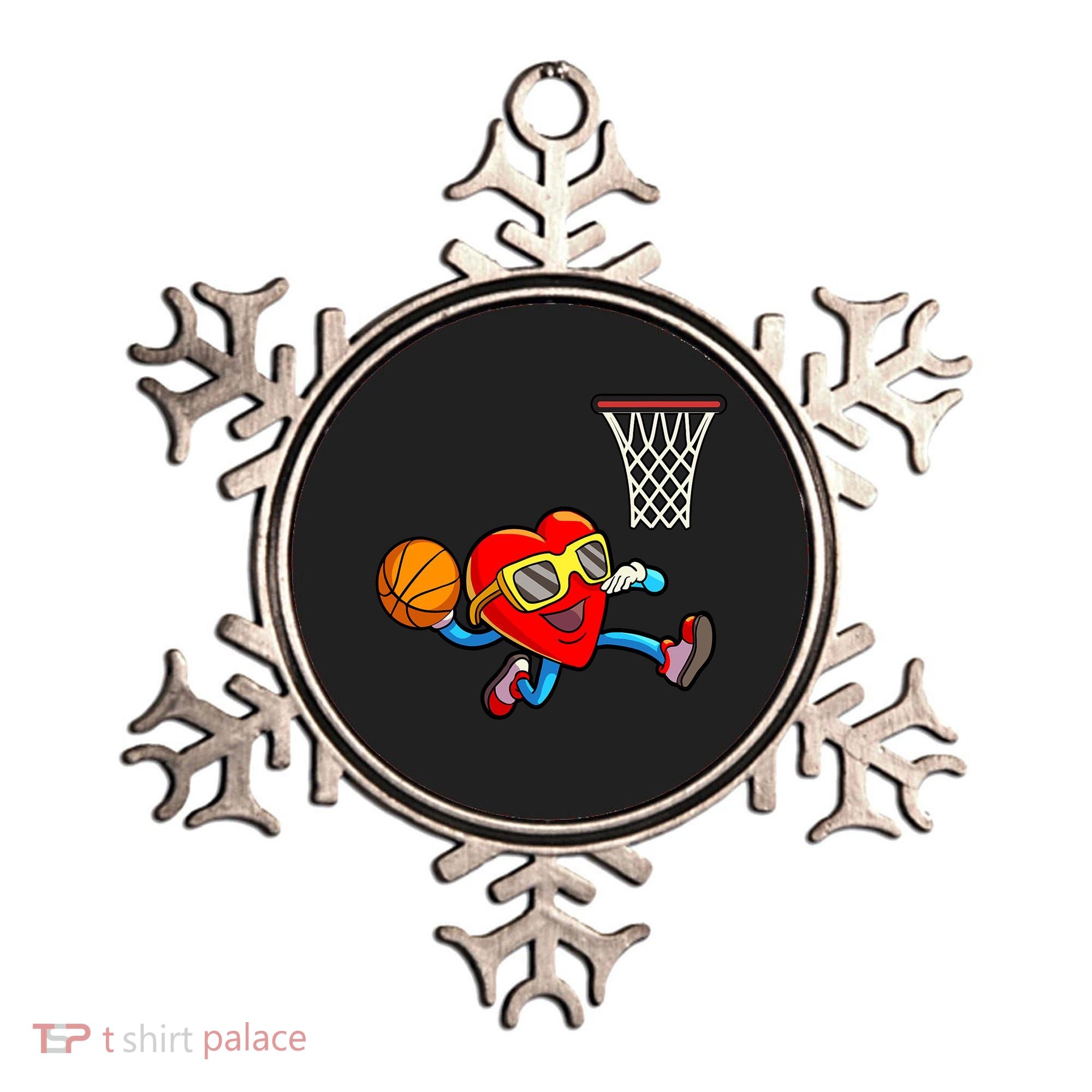 Valentines Day Kids Boys Men Heart Dunking Basketbal Ornament
