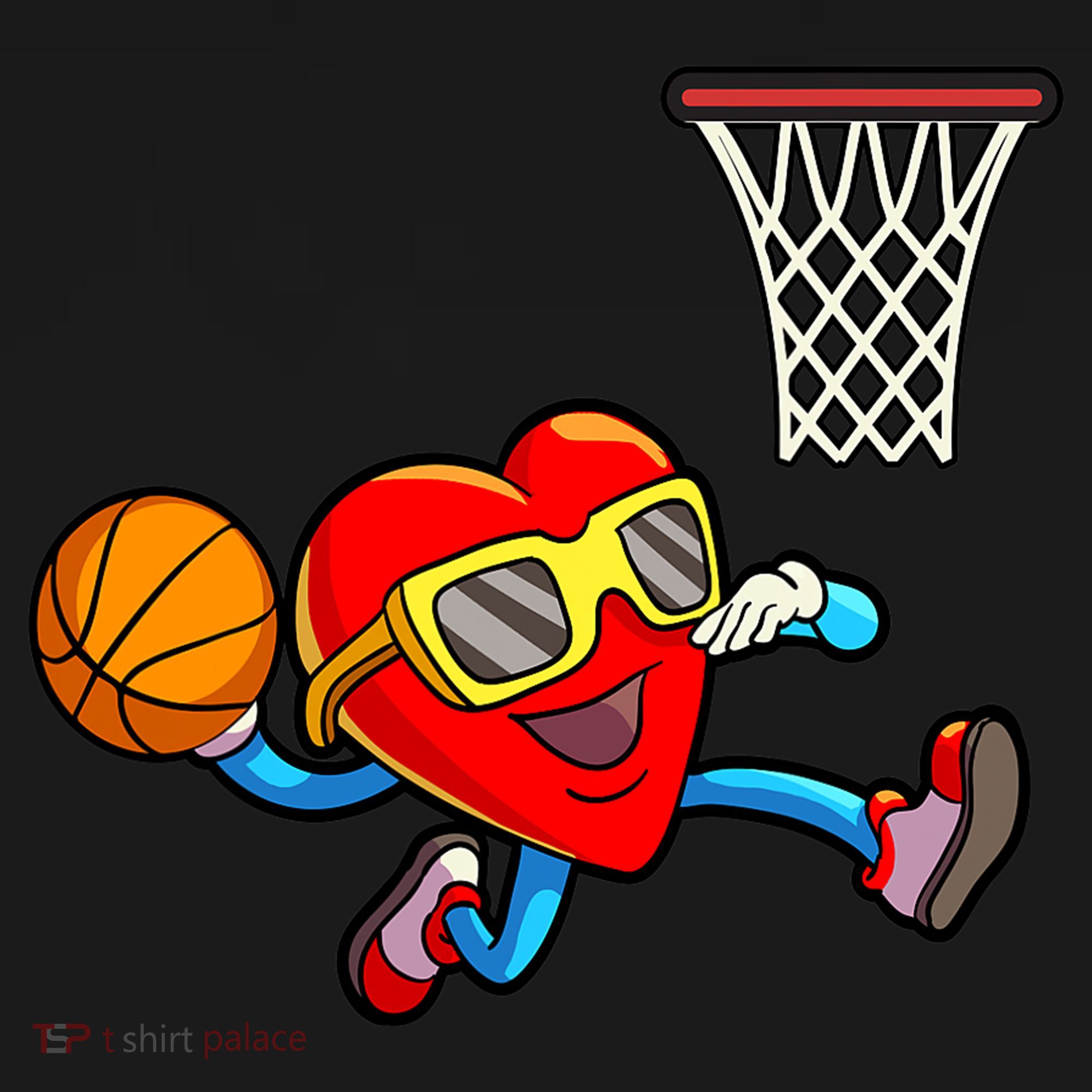 Valentines Day Kids Boys Men Heart Dunking Basketbal Ornament