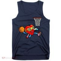 Valentines Day Kids Boys Men Heart Dunking Basketbal Tank Top thumb 0
