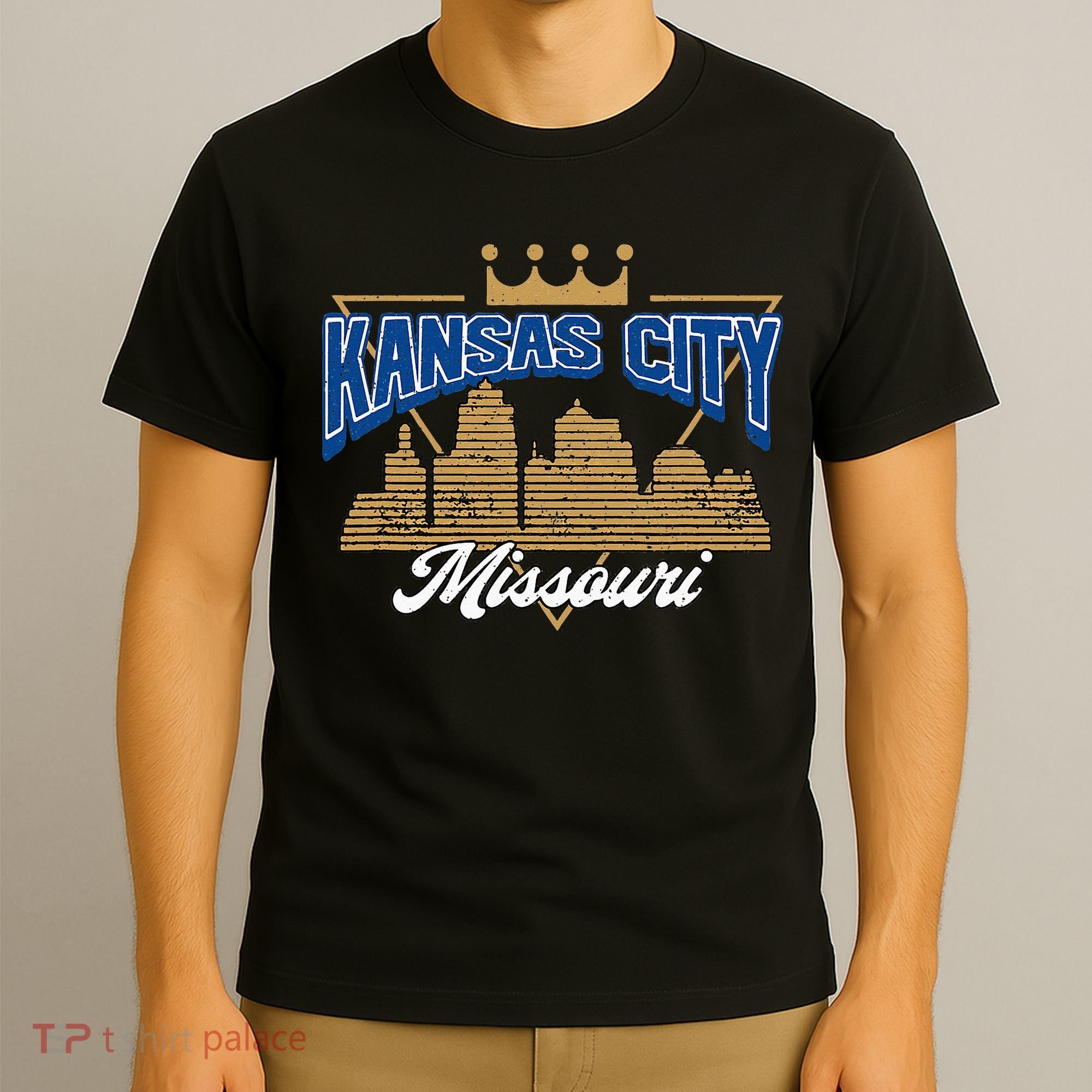 Vintage Distressed Kansas City Missouri City Skyline T-Shirt