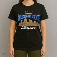Vintage Distressed Kansas City Missouri City Skyline T-Shirt thumb 4