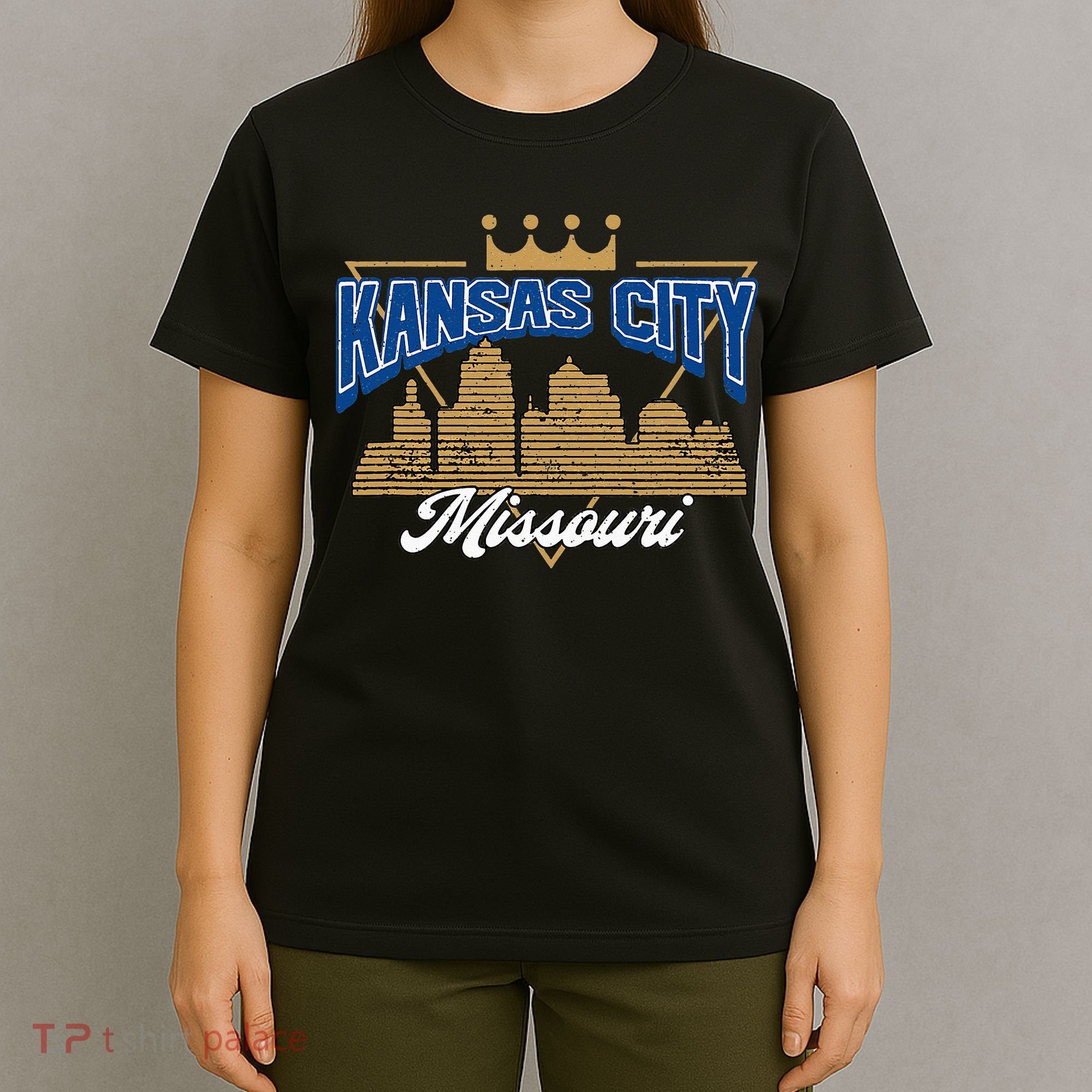 Vintage Distressed Kansas City Missouri City Skyline T-Shirt