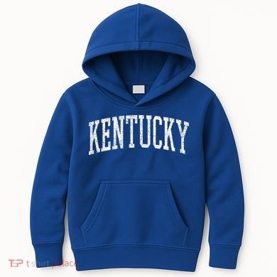 Varsity Distressed Kentucky Kids Hoodie