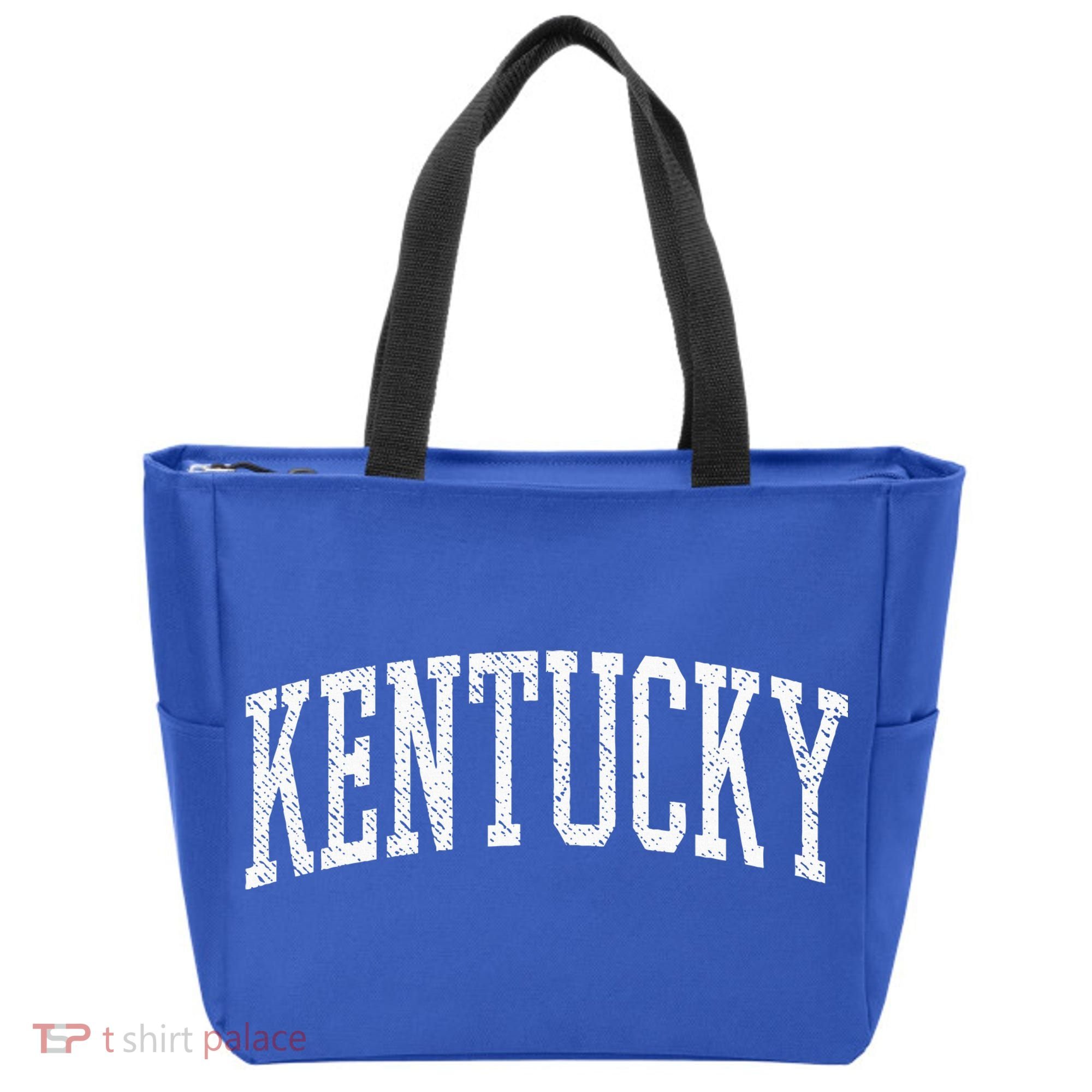Varsity Distressed Kentucky Tote Bag