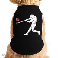 Valentines Day Love Baseball Bat Batter Silhouette Heart Doggie Tank thumb 0
