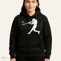 Valentines Day Love Baseball Bat Batter Silhouette Heart Hoodie thumb 5