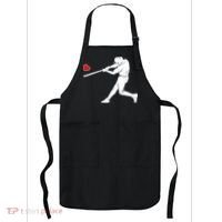 Valentines Day Love Baseball Bat Batter Silhouette Heart Apron thumb 0