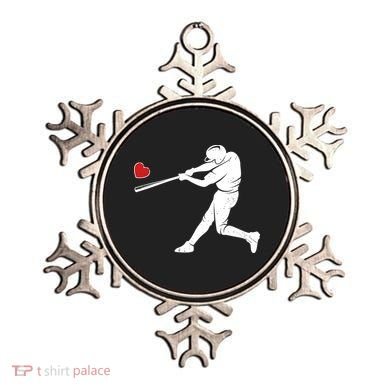 Valentines Day Love Baseball Bat Batter Silhouette Heart Ornament