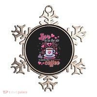 Valentines Day Love Is In The Air And It Smells Like Coffee Ornament thumb 0