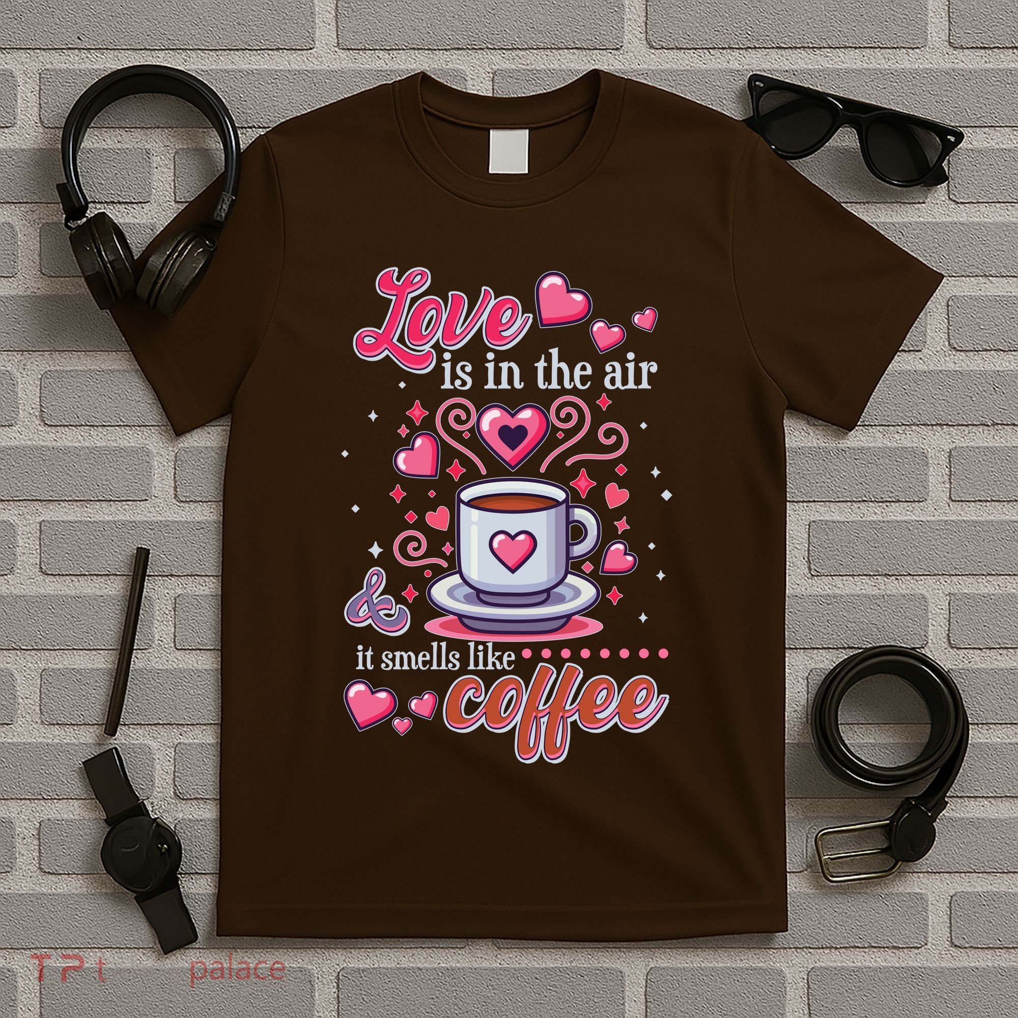 Valentines Day Love Is In The Air And It Smells Like Coffee T-Shirt