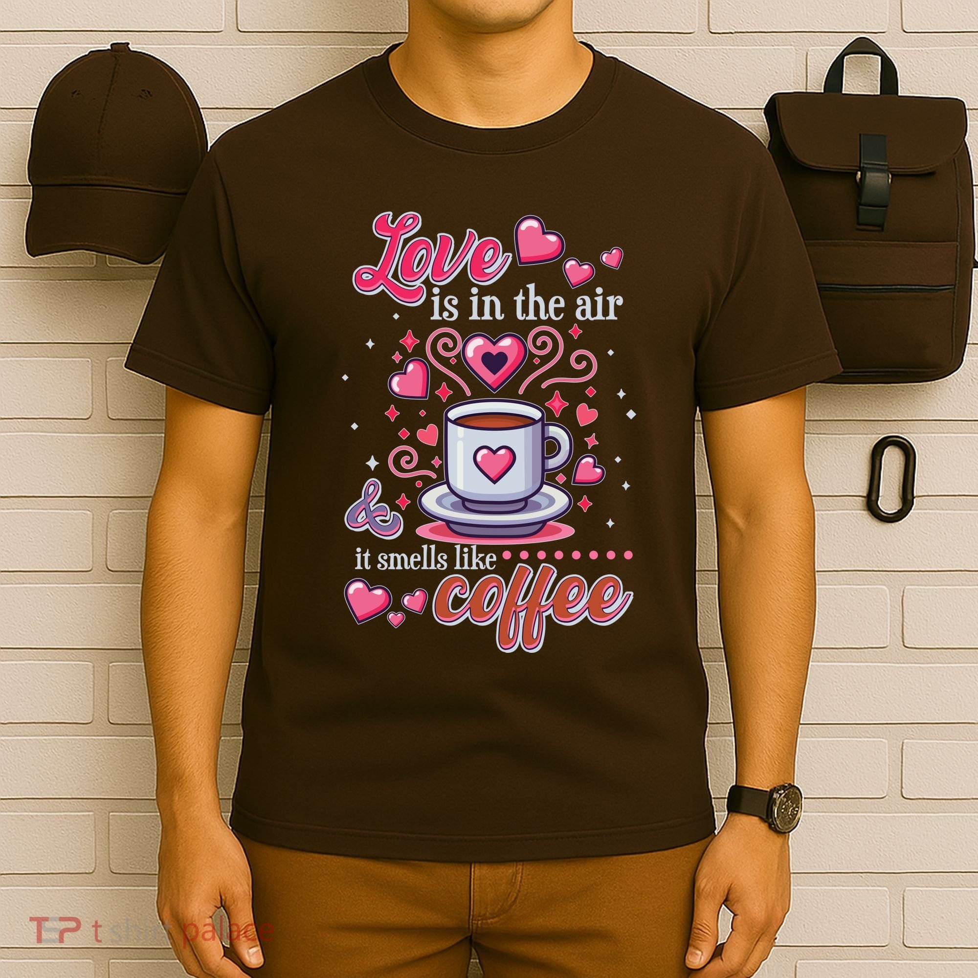 Valentines Day Love Is In The Air And It Smells Like Coffee T-Shirt