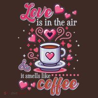 Valentines Day Love Is In The Air And It Smells Like Coffee Coaster thumb 2