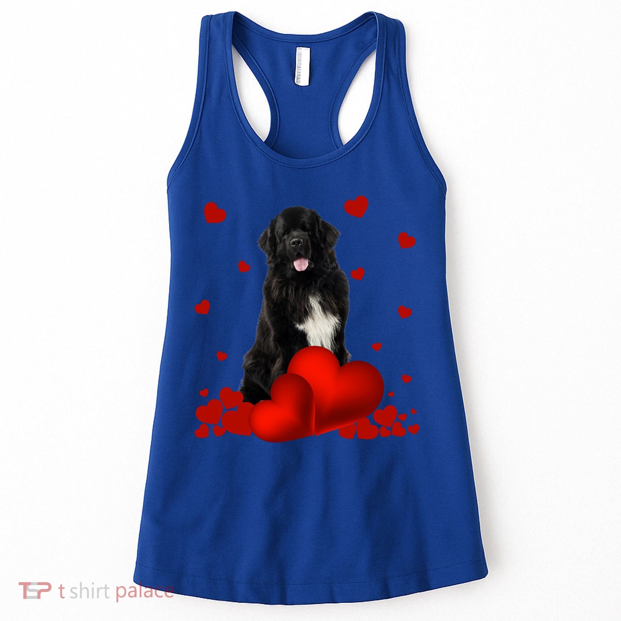 Valentines Day Love Hearts Newfoundland Dog Puppy Lover Gift Women's Tank Top
