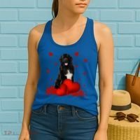 Valentines Day Love Hearts Newfoundland Dog Puppy Lover Gift Women's Tank Top thumb 2