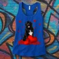 Valentines Day Love Hearts Newfoundland Dog Puppy Lover Gift Women's Tank Top thumb 3