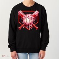 Valentines Day Love Baseball Ice Cream Drip Heart Women's Sweatshirt thumb 0