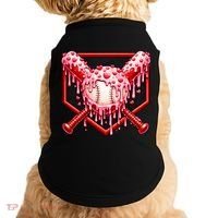 Valentines Day Love Baseball Ice Cream Drip Heart Doggie Tank thumb 0