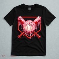 Valentines Day Love Baseball Ice Cream Drip Heart T-Shirt thumb 5