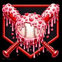 Valentines Day Love Baseball Ice Cream Drip Heart Coffee Mug thumb 5