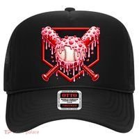 Valentines Day Love Baseball Ice Cream Drip Heart Hat thumb 0