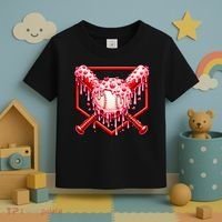 Valentines Day Love Baseball Ice Cream Drip Heart Toddler T-Shirt thumb 3