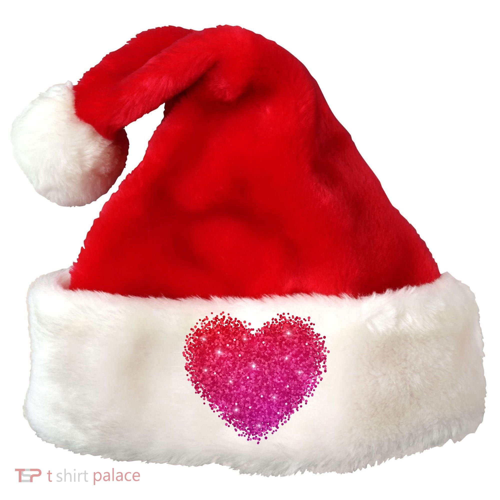 Valentines Day Love Heart Cute Romantic Gift Santa Hat