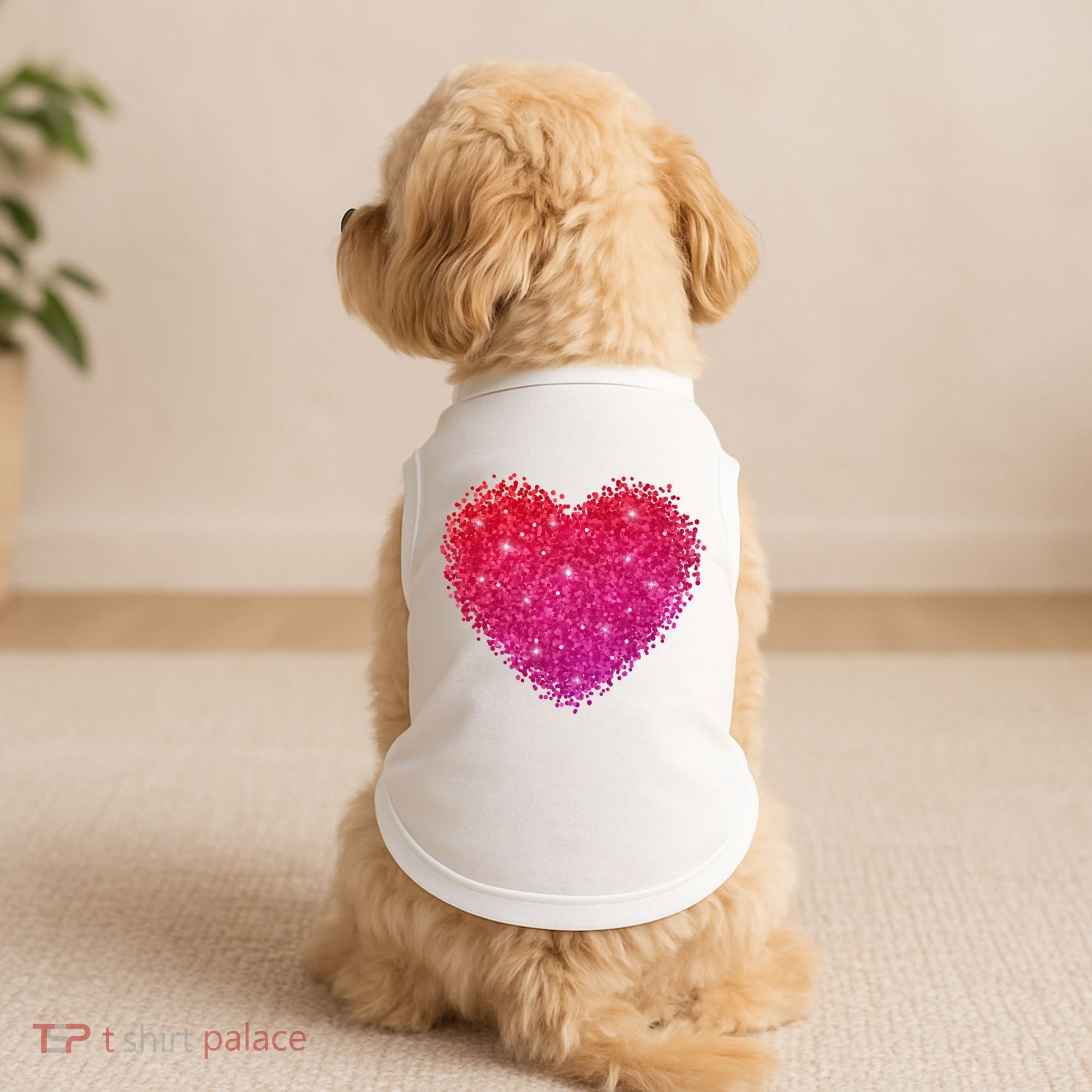 Valentines Day Love Heart Cute Romantic Gift Doggie Tank