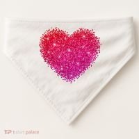 Valentines Day Love Heart Cute Romantic Gift USA-Made Doggie Bandana thumb 0