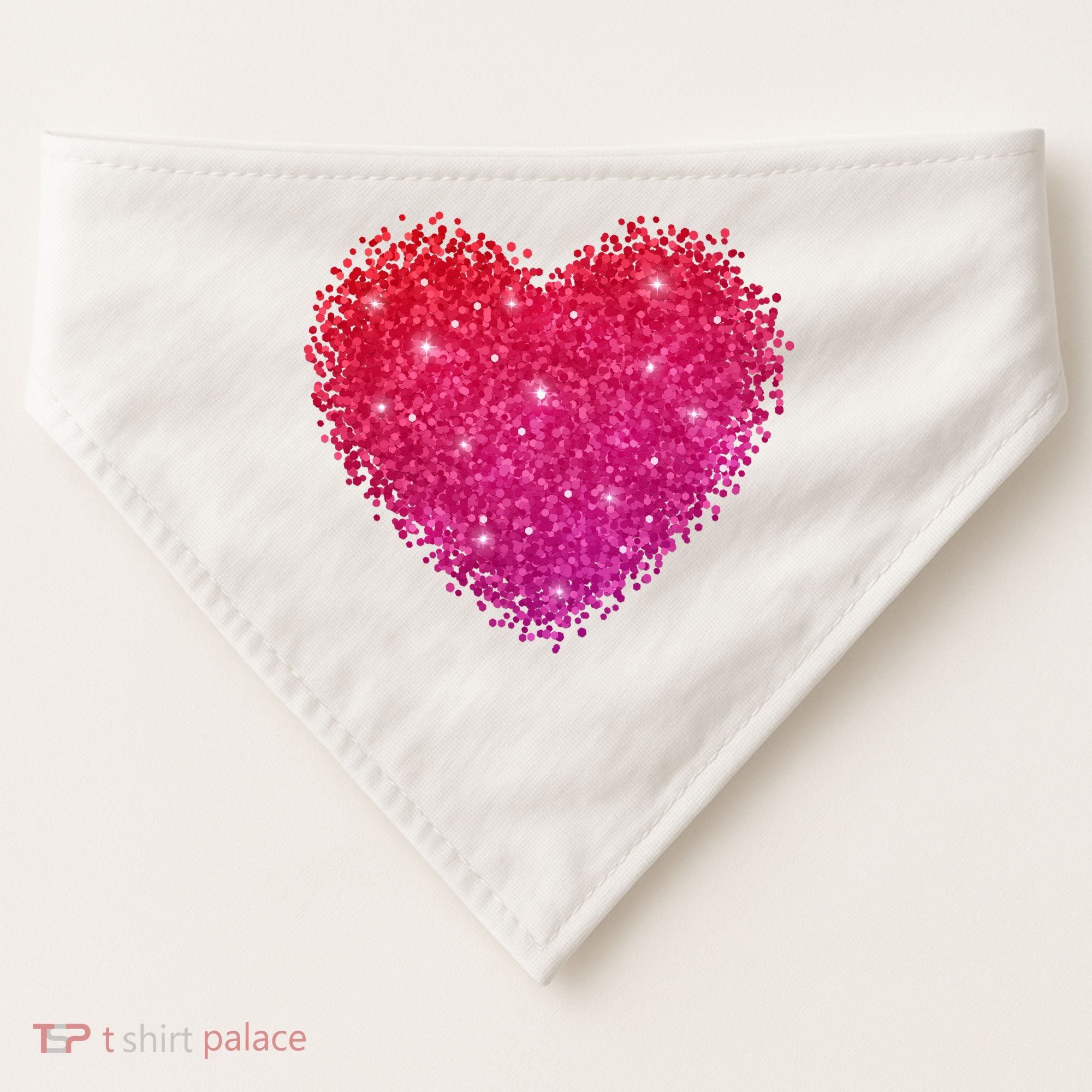 Valentines Day Love Heart Cute Romantic Gift USA-Made Doggie Bandana