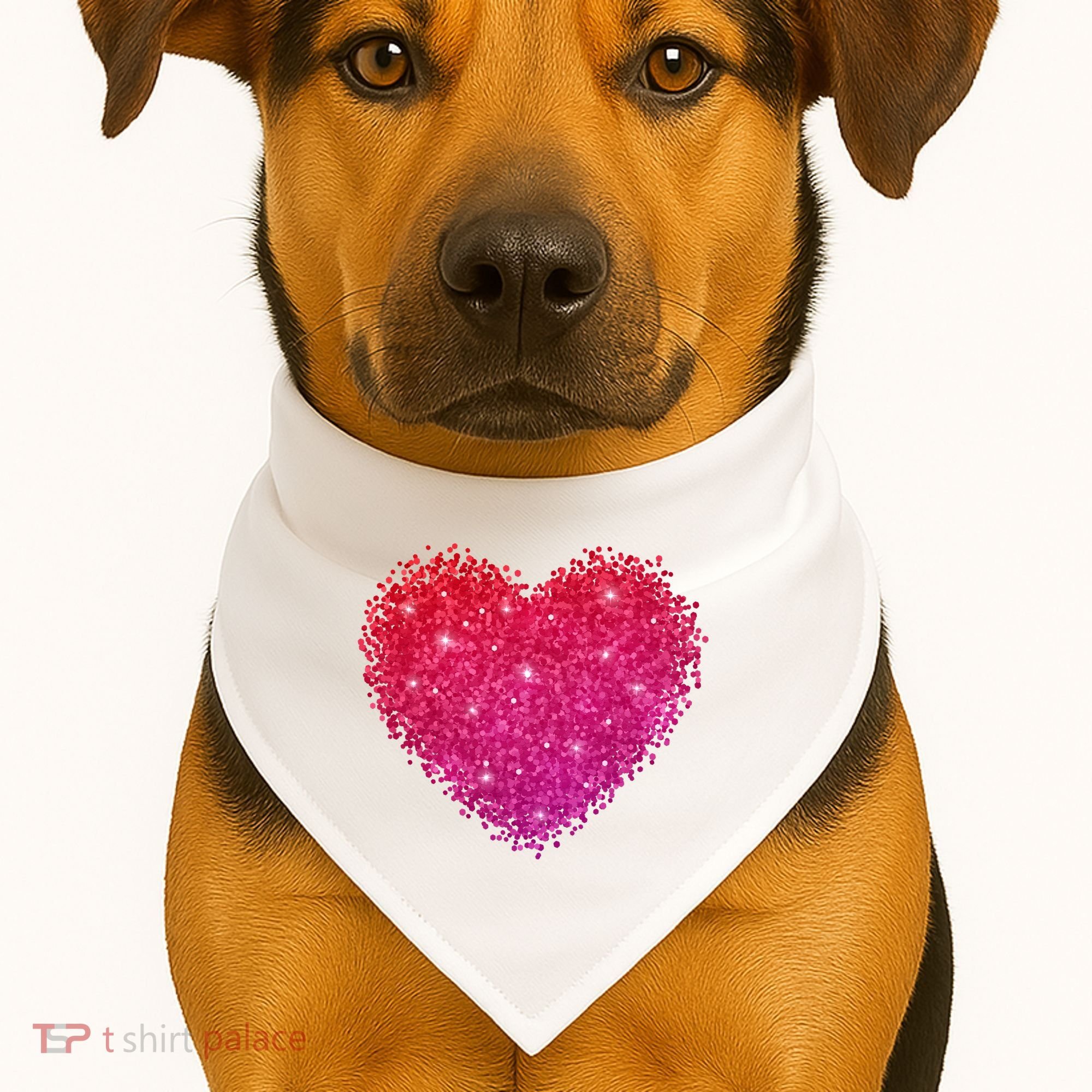 Valentines Day Love Heart Cute Romantic Gift USA-Made Doggie Bandana