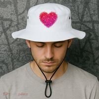 Valentines Day Love Heart Cute Romantic Gift Bucket Hat thumb 2