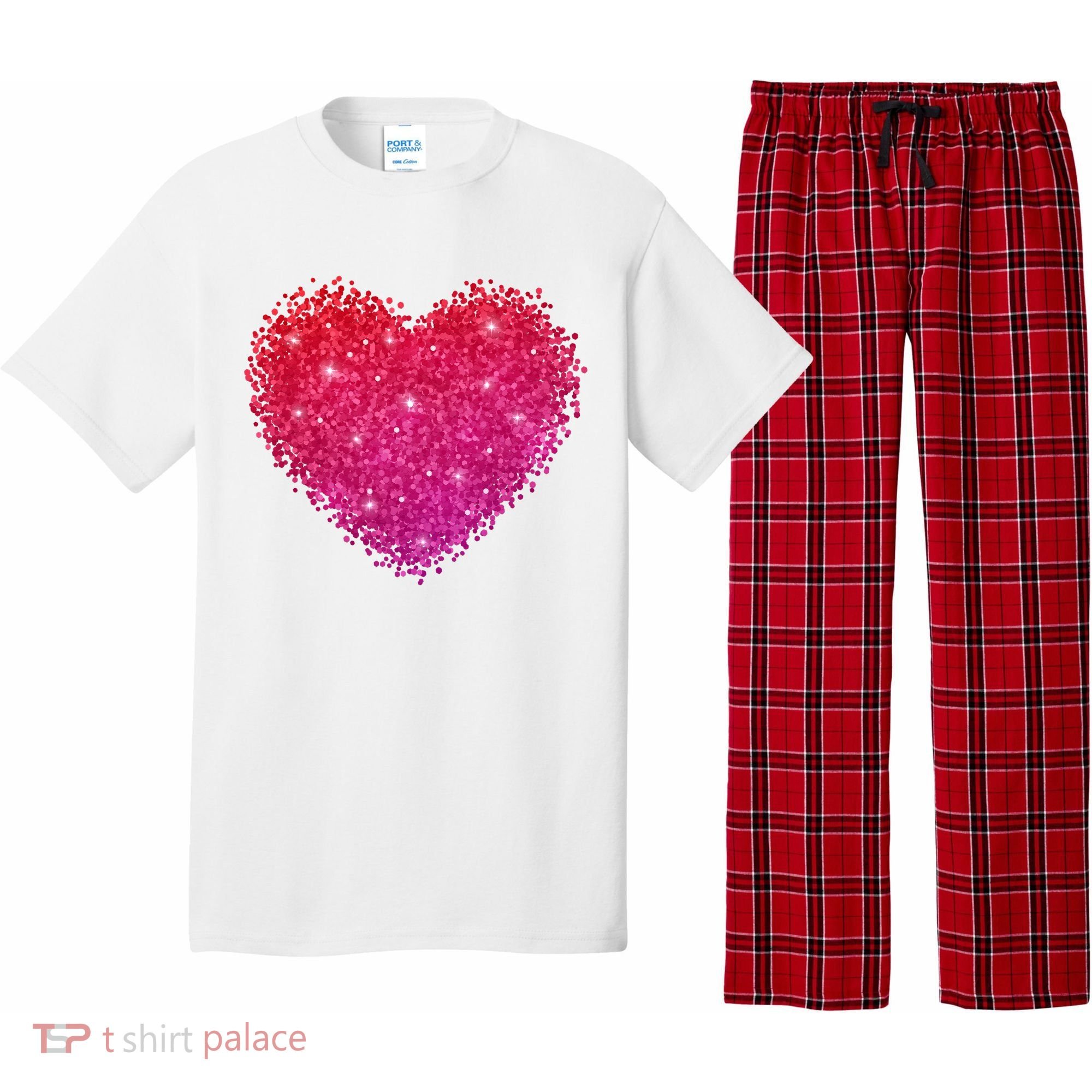 Valentines Day Love Heart Cute Romantic Gift Pajama Set