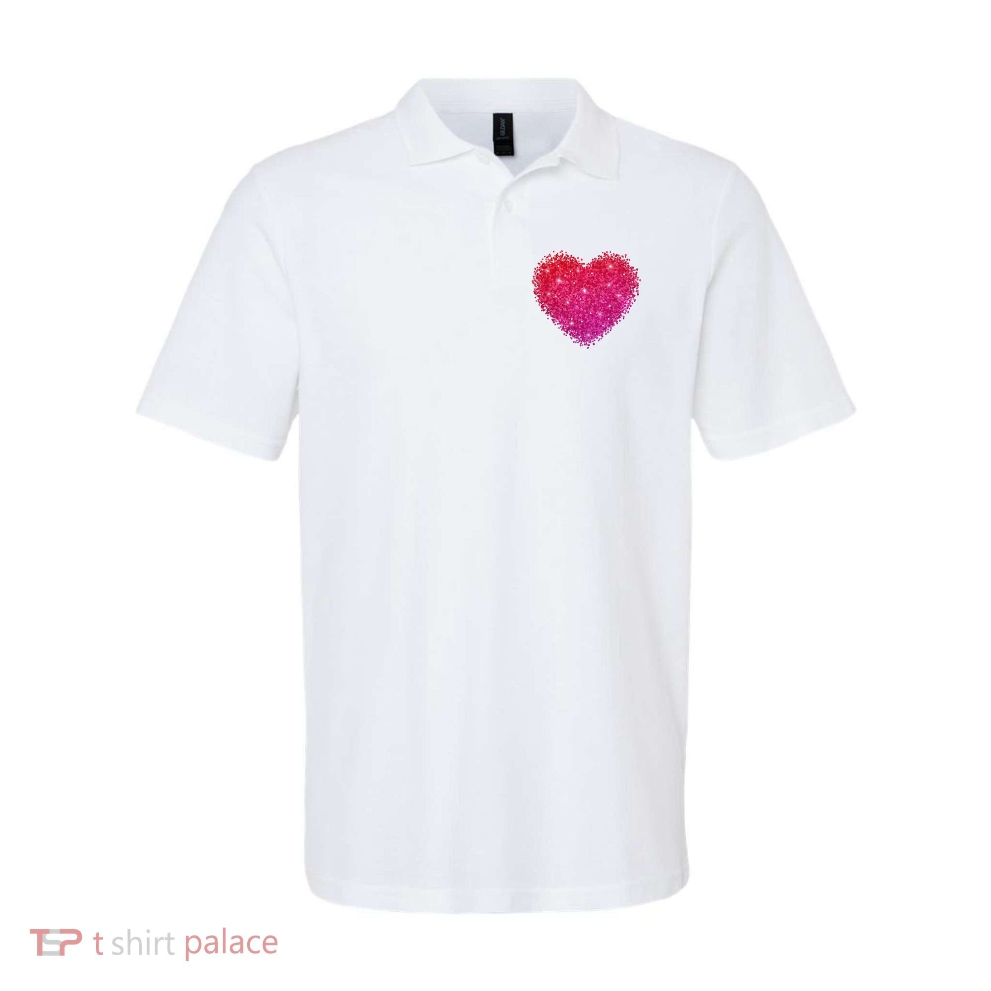 Valentines Day Love Heart Cute Romantic Gift Polo
