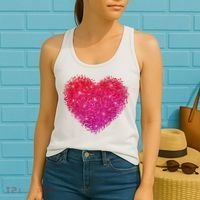 Valentines Day Love Heart Cute Romantic Gift Women's Tank Top thumb 2