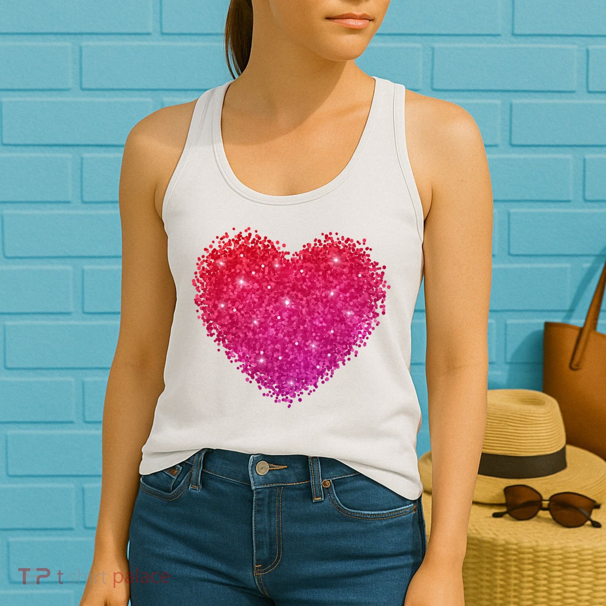 Valentines Day Love Heart Cute Romantic Gift Women's Tank Top